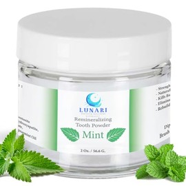 Remineralizing Mint Nano-Hydroxyapatite Tooth Powder for Sensitive Teeth – Natural Fluoride-Free Whitening Toothpaste with Bentonite Clay, Calcium Car