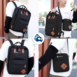 Vintage Mochila Vintage Bag Vintage Basic Color Negro Diseño Liso 20l