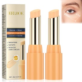 Grenben Revive + Glow Vitamin C Eye Balm (0.14 oz),Moisturizing & Hydrating Eye Cream, Brightening and Reducing Dark Circle, Firming Eye Cream (2 PCS)
