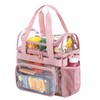 BORMELUN Durable See-Through Clear Lunch Bag with Tote Handle for
