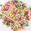 200pcs Fruit Polymer Clay Beads Mixed Fruit Beads Spacer Beads