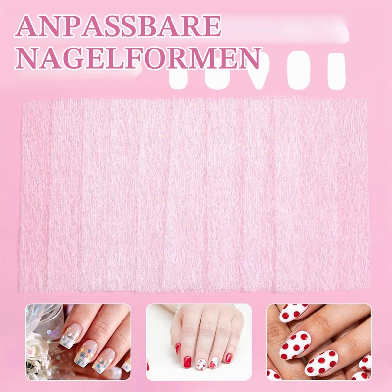 Josojoou Fibreglass Gel Nail Extensions Set of 100