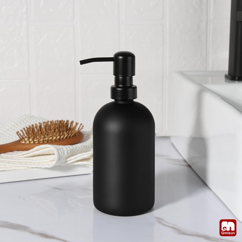 GMISUN Black Soap Dispenser, Dish/Hand Soap Dispenser with Matte Black