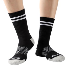 Qianteng Anti-Blister Sports Running Socks 2 Pairs Polyester Crew Socks Women