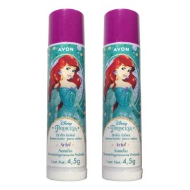 Bálsamo Humectante Para Labios Princesa Ariel Avon Kit 2pz                                                                                            