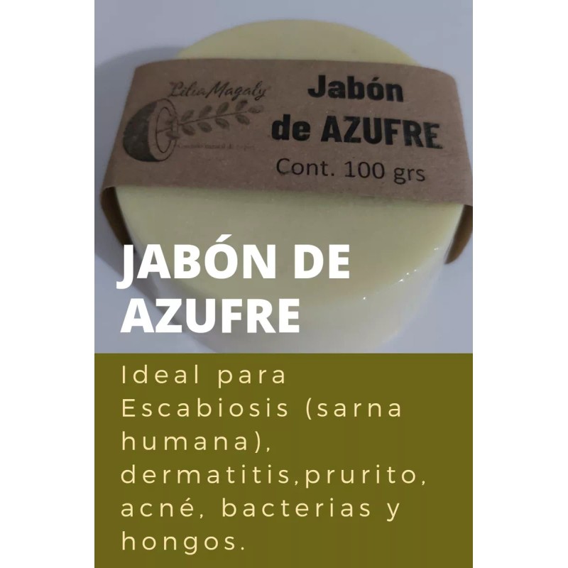 LiliaMagaly Jabón De Azufre 100 Grs. Paq. 5 Piezas (escabiosis,