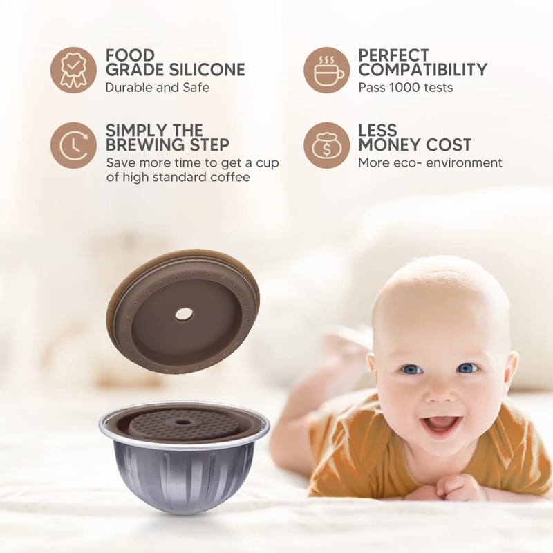 Reusable Coffee Capsule Discs Refillable Pod for VERTUOLINE & VERTUO