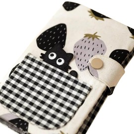 REYLNXR 100 Page Savings File with Cloth Cover, Cute 3-Tiered Card Storage Pockets, Patchwork Decoration, Transparent Pockets, Portable, Multi-Functional Storage, Compatible with Cards, Coins