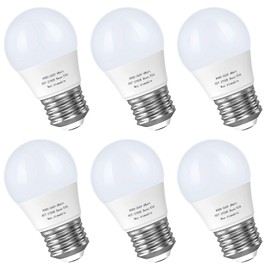 GOSCHE 6W A15 Led Blulb 60 Watt Incandescent Equivalent, 550 LM Appliance Light Bulb, E26 Base Ceiling Fan Light Bulbs, 2700K Refrigerator Bedroom Kitchen Lighting Non-Dimmable, Warm White, 6 Pack
