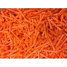 Great Value - 50 x Masters Long ORANGE Castle Golf Tees