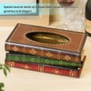Elegant Antique Book Napkin Holder Novelty Tissue Box Holder for