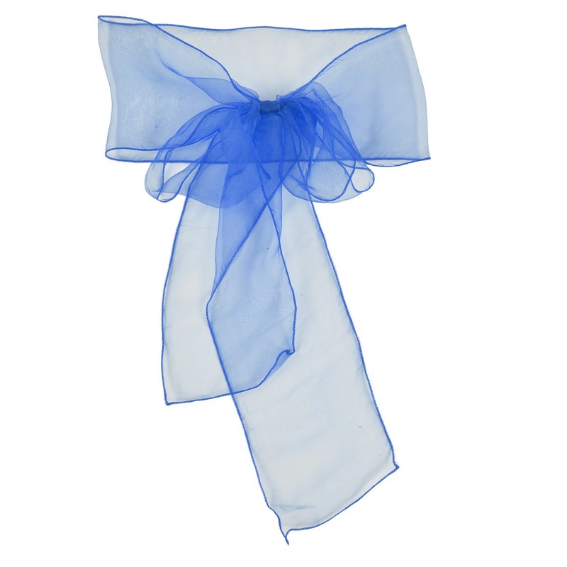 10Pcs Organza Banquet Chair Sash Exquisite Chair Bows Sashes for