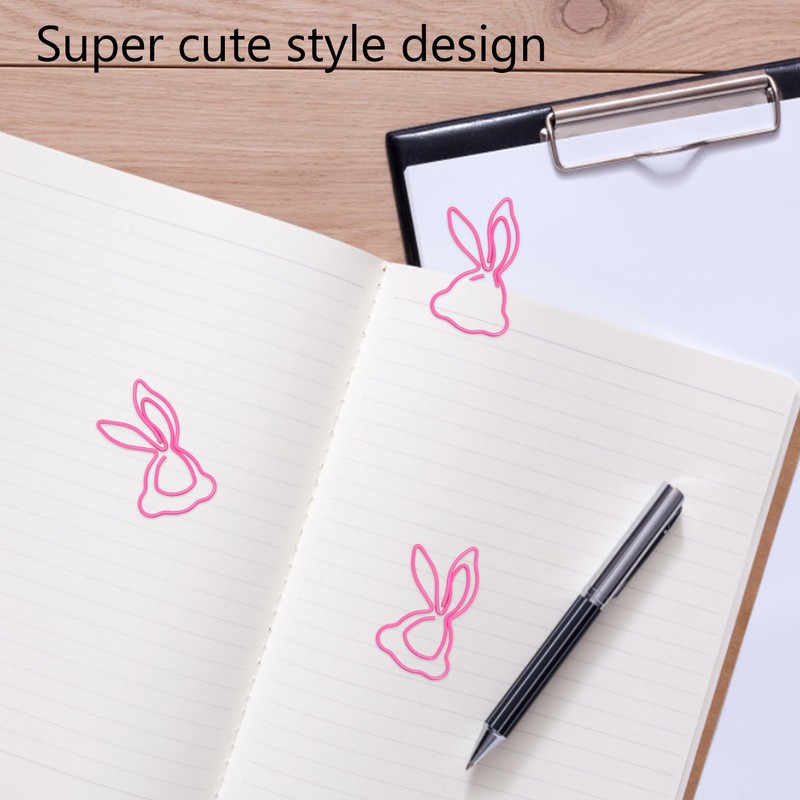 100Pcs Kids Paper Clips Bunny Style Strong Metal Exquisite Color