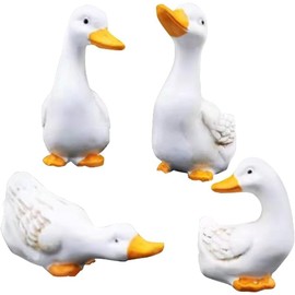 LALOCAPEYO 4 Pcs Duck Ornaments Simulation Absorbent Duck Ornaments Resin Crafts Garden Ornaments Garden Layout Pool aquascape