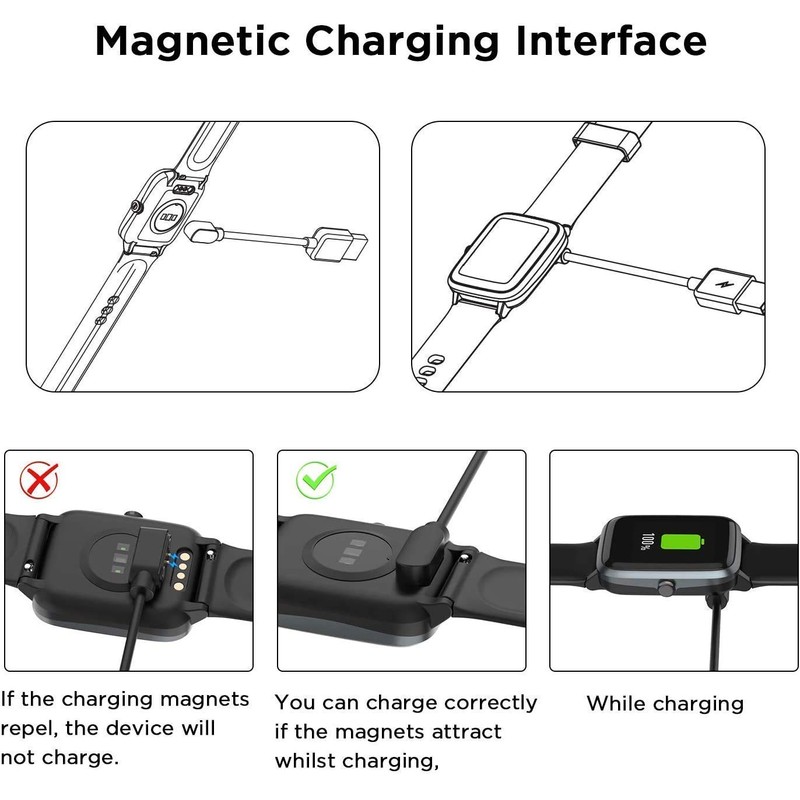 Compatible with YMZ Smart Watch Charger, Lamshaw Magnetic Replacement Charger