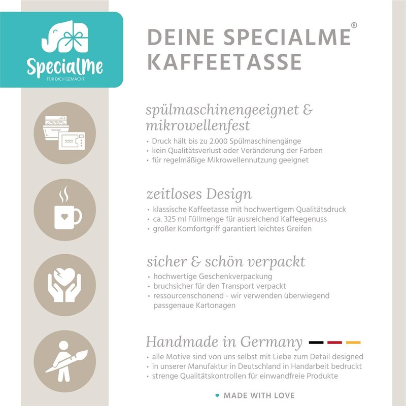 SpecialMe® Tasse Geschenk Einschulung 2025 personalisiert mit Namen Meerjungfrau Kindertasse