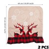 AuMoHall 2 PCS Christmas Chair Covers Linen Chair Back Covers