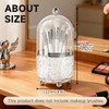 Awexilup Makeup Brush Holder with Lid, Cosmetic Tools Organizer with