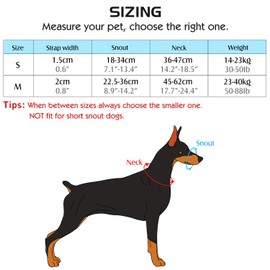 Pawaboo Dog Muzzle, Head Halter Collar for Dog, Pet Dog Nylon Reflective Adjustable Loop Anti-Biting Barking Control Easy Fit Dog Stops Dog Pulling Head Leash, Medium Size, Purple