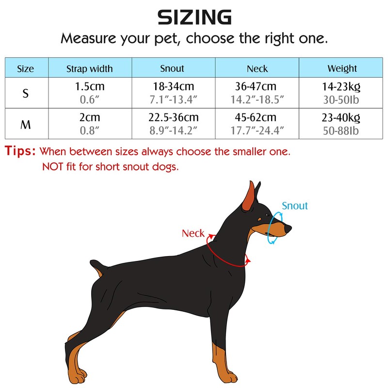 Pawaboo Dog Muzzle, Head Halter Collar for Dog, Pet Dog