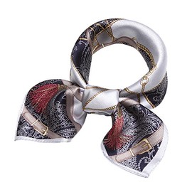 LSHARON SILK Women's 100% Mulberry Silk Scarf Graphic Print Silk Scarf ，53 * 53cm (#6)