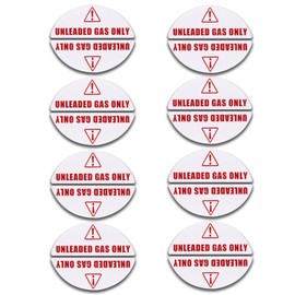 QuickMarine 8 Pairs of Unleaded Gas Only Stickers for Car Van Truck Vehicle Boat Oil Tank Fuel Filler Cap Lid Cover Weatherproof Adhesive Decals