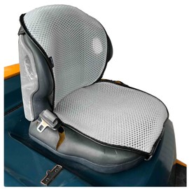 Mesh Seat Covers for Forklifts, Stuffy, Cool, Sweat, Summer, Washable (0.4 inch (10 mm) Seat, Separate Back, White)