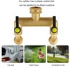 HQMPC Garden Hose 2 Way Valve Brass Splitter with Solid