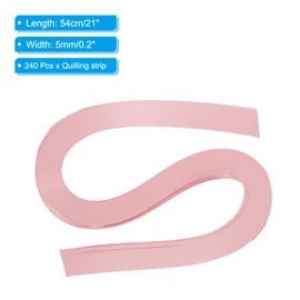 PATIKIL 240pcs Quilling Strips Paper 3/16"(5mm) 21"(54cm) Origami Paper Quilling Strip for Art DIY Hand Craft Christmas, Hot Pink