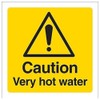 V Safety 62017AF-R Caution Very Hot Water Sign - Square