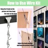 10 Set Adjustable Picture Hanging Wire Kit (6.56FT Wire, S