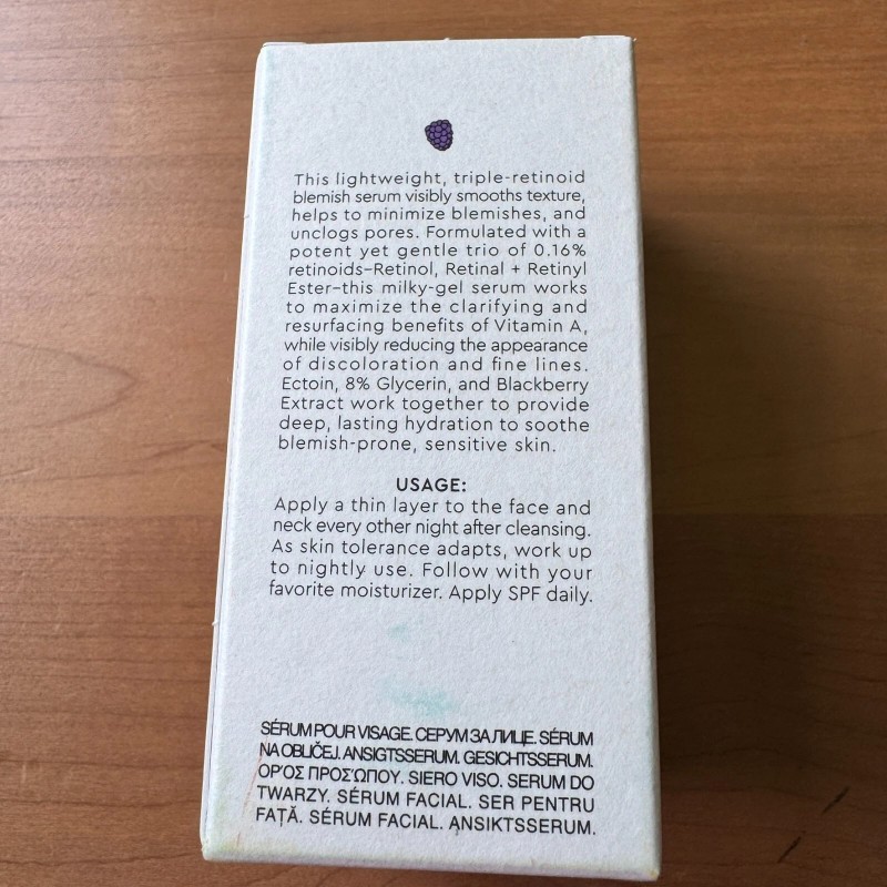 GLOW RECIPE Blackberry Retinol Blemish Serum NEW 1 oz Full