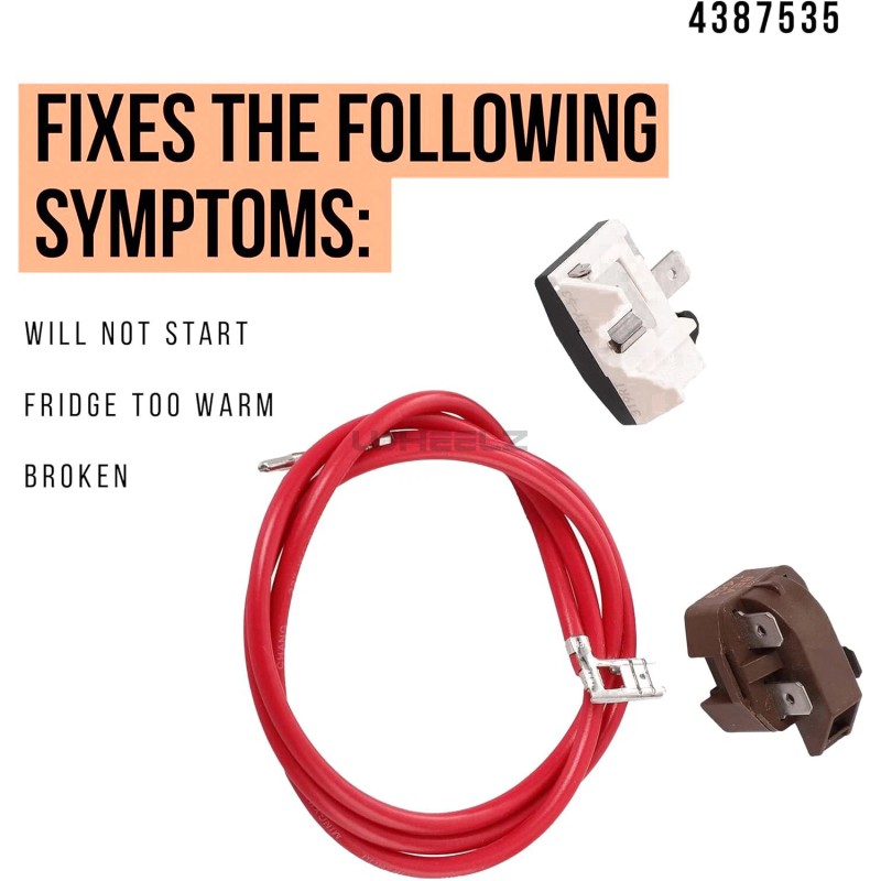 Whirlpool Kenmore 8-Pack 4387535 Refrigerator Relay and Overload for Whirlpool