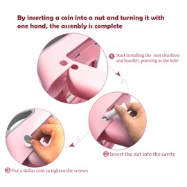 XKMT- Pink Toddler Potty Training Seat Ladder Step Toilet Girl Chair Infant Kids Bathroom Trainer [P/N: ET-BABY002-PINK]