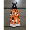 Crochet Top Kitchen Towel Trick or Treating Gnomes Orange &