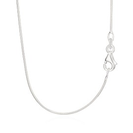 NKlaus Genuine 925 Sterling Silver Snake Chain 0.80 mm Wide, Sterling Silver, No Gemstone