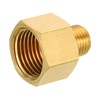 sourcing map 1/4 NPT Male x 1/2 NPT Female Brass