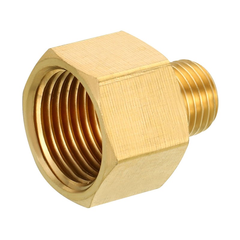sourcing map 1/4 NPT Male x 1/2 NPT Female Brass