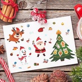 Christmas Stickers, Make Your Own Stickers, Make a Face Stickers Christmas Stickers for Crafts Mix and Match Sticker Sheets for Birthday Gift Christmas DIY Crafts Holiday Party Favors Supplies, 24 Pcs