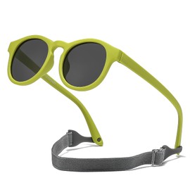 Suertree Baby Polarisierte Sonnenbrille 0-3 Jahre Silikon Sonnenbrille Kinder Flexible Anti UV400 UltraLicht Linse UV-Schutz im Freien Unisex green C27