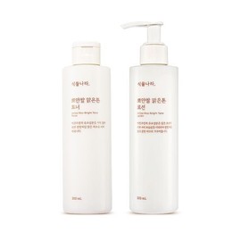 [Hwajalmeok] Plant Nara White Rice Clear Tone Toner & Lotion Set / 식물나라 뽀얀쌀 맑은톤 토너&로션 세트