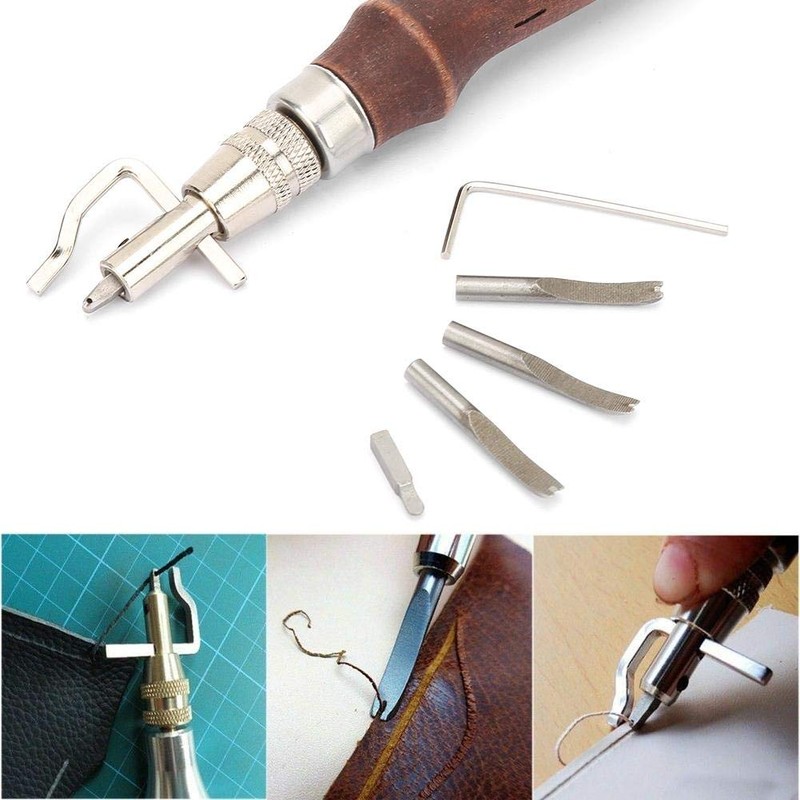 Leather Craft Tool 7 in 1 Pro Adjustable Sewing Slot