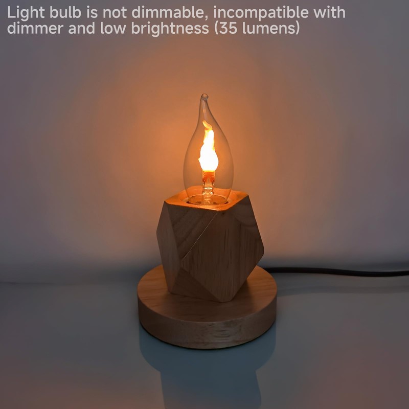 XIAOKALAMI C11/C35 LED Flame Effect Bulb, E26 Base, Flickering Candle