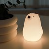 LED Night Light Cartoon White Bear Baby Pat Light USB