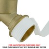 AP Supplies Wall Flange Kit Components: Wall Plate Elbow, ¾