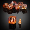 Fox Dice Set D&D, DNDND 7 pcs Resin D&D Die
