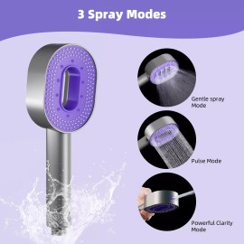 Hibbent 3 Stage Filtered Shower Head with Handheld & High Pressure Water-Saving Spray US