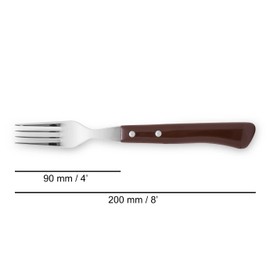 Arcos 804100 Steak Fork, Acier_inoxidable, Brown, 200 mm