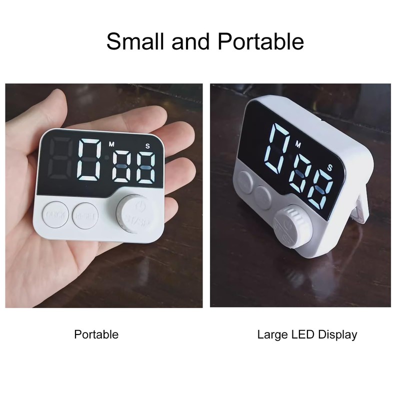 Lancoon Digital Kitchen Timer with LED Large Display Rotary Button