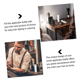 LALAFINA Hair Coloring Root Comb Bottle Scalp Applicator Comb Squeeze Bottle for Dyeing and Treatment